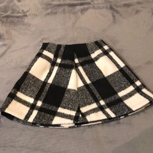 New with tags! ASOS black & white plaid mini skirt